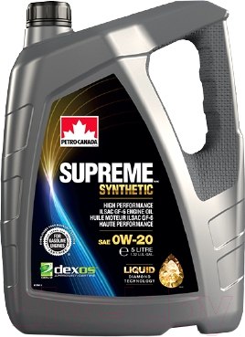 Изображение товара Моторное масло Petro-Canada Supreme Synthetic 0W20 / MOSYN02C20 (5л)