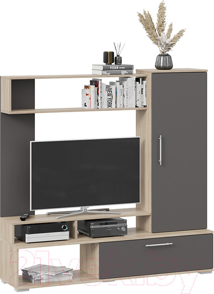 Изображение товара Стенка ТриЯ Сиена (дуб сонома/графит серый)