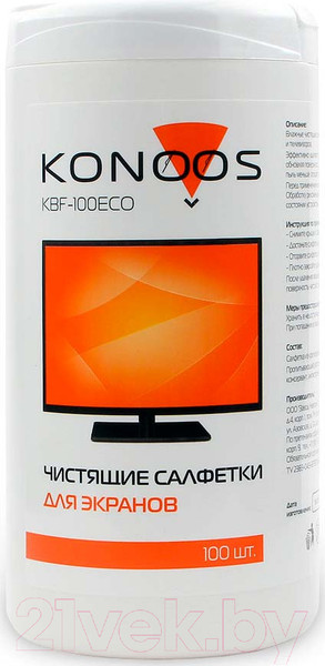 Изображение товара Салфетки для ухода за техникой Konoos KBF-100ECO