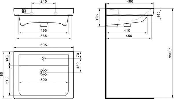Изображение товара Умывальник Santek Тигода 60 (1WH302082)