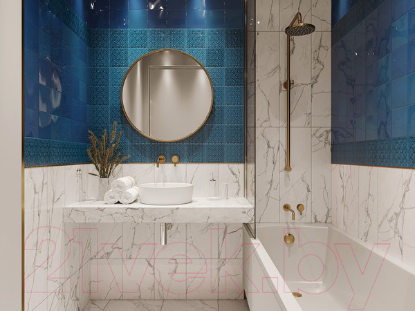 Изображение товара Декоративная плитка Beryoza Ceramica ВК Калакатта Мармо 2 белый (250x750)