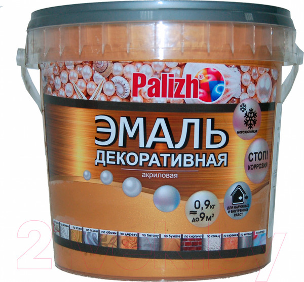Изображение товара Эмаль Palizh Декоративная (900г, золото)
