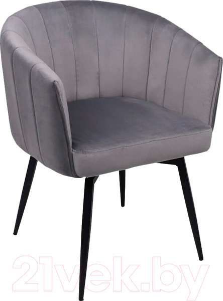 Изображение товара Стул AksHome Melon (серый велюр/черный)