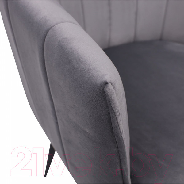 Изображение товара Стул AksHome Melon (серый велюр/черный)