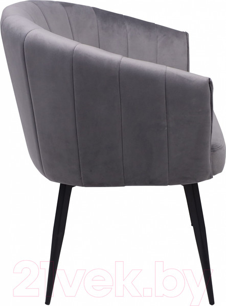 Изображение товара Стул AksHome Melon (серый велюр/черный)