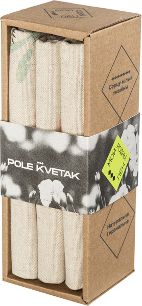 Изображение товара Набор полотенец Pole Kvetak (Беларускі лён) 46x60 21С26-ШР+К/п.р./фкор (1 Зимний праздник-3/мини/сорт 2)
