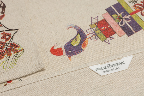 Изображение товара Набор полотенец Pole Kvetak (Беларускі лён) 46x60 21С26-ШР+К/п.р./фкор (1 Зимний праздник-3/мини/сорт 2)