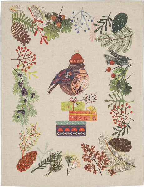 Изображение товара Набор полотенец Pole Kvetak (Беларускі лён) 46x60 21С26-ШР+К/п.р./фкор (1 Зимний праздник-3/мини/сорт 2)