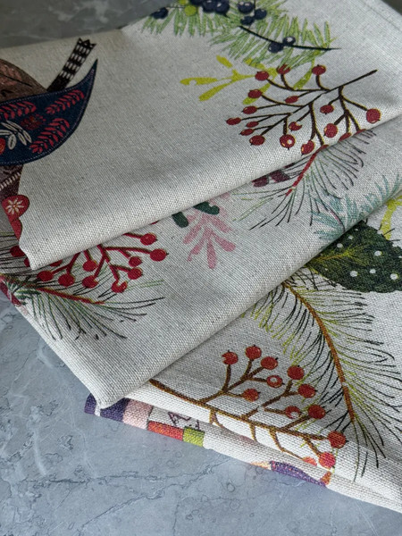 Изображение товара Набор полотенец Pole Kvetak (Беларускі лён) 46x60 21С26-ШР+К/п.р./фкор (1 Зимний праздник-3/мини/сорт 2)