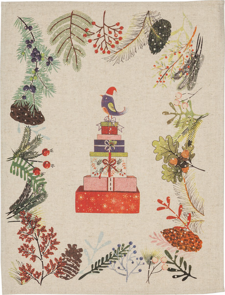 Изображение товара Набор полотенец Pole Kvetak (Беларускі лён) 46x60 21С26-ШР+К/п.р./фкор (1 Зимний праздник-3/мини/сорт 2)