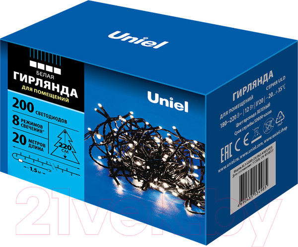 Изображение товара Светодиодная гирлянда Uniel ULD-S2000-200/DGA / UL-00007309 (белый)