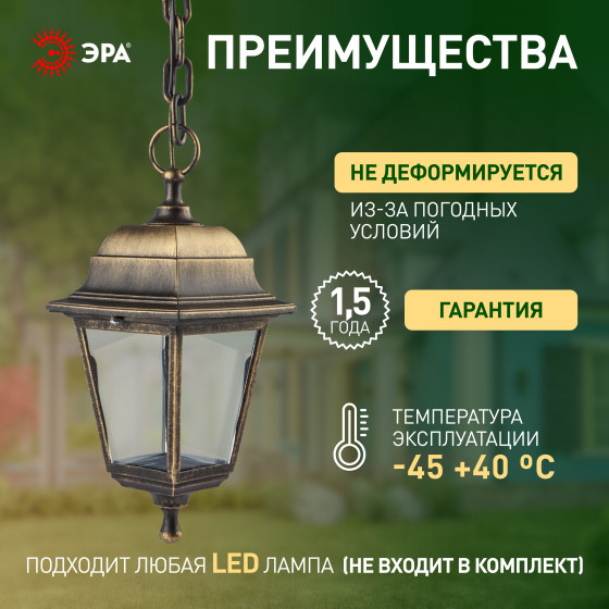 Изображение товара Светильник уличный ЭРА НСУ 04-60-001 / Б0048106 (бронза)