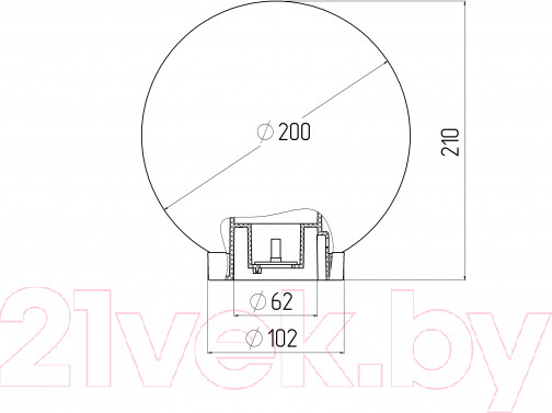 Изображение товара Светильник уличный ЭРА НТУ 01-60-203 / Б0048056 (золотистый)