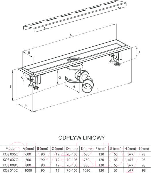 Изображение товара Трап для душа Deante KOS 008C
