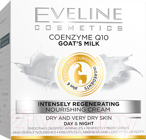 Изображение товара Крем для лица Eveline Cosmetics Q10 козье молоко питательный глубокая регенирация для сухой кожи (50мл)