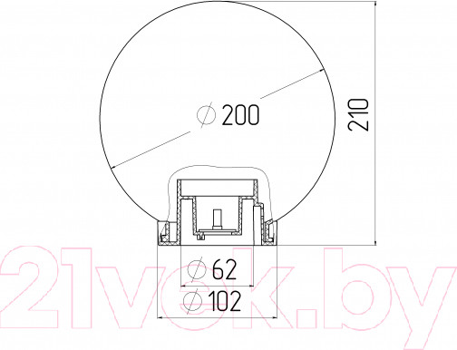 Изображение товара Светильник уличный ЭРА НТУ 02-60-205 / Б0048070 (дымчатый)