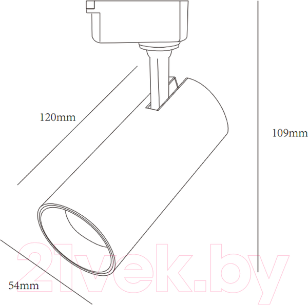 Изображение товара Трековый светильник ЭРА TR5-10 COB BK / Б0049051 (черный)
