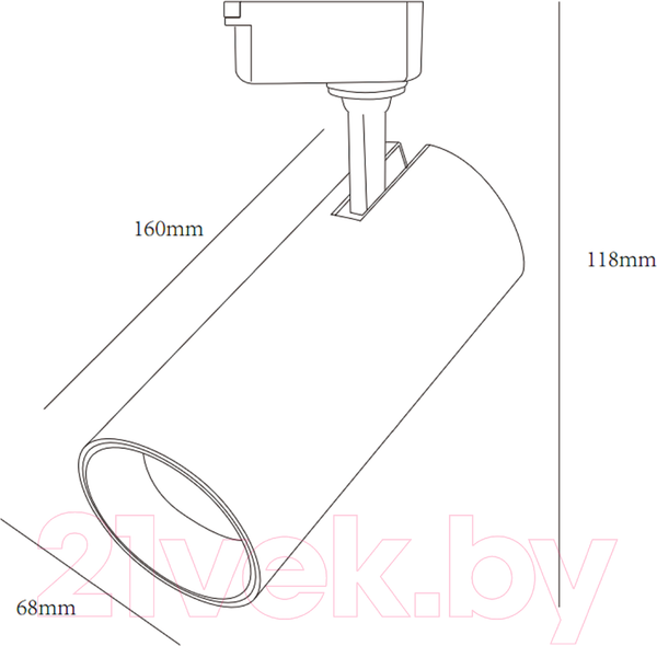 Изображение товара Трековый светильник ЭРА TR5-20 COB BK / Б0049053 (черный)