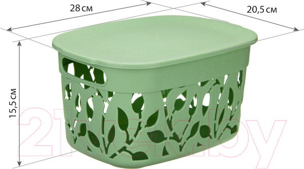 Изображение товара Корзина Idea Флора / М2362 (мята)