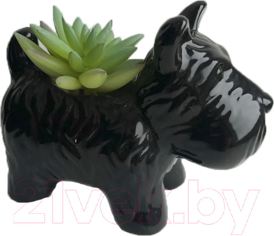 Изображение товара Кашпо Нашы майстры Собачка / 1030-2 (черный)