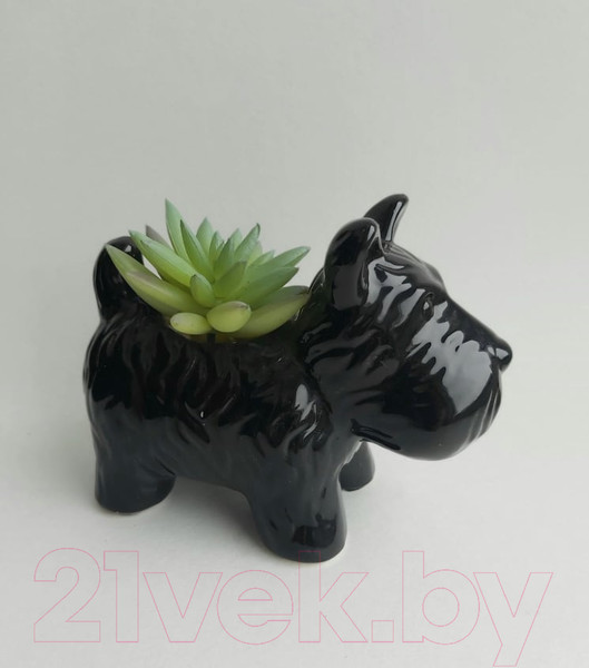 Изображение товара Кашпо Нашы майстры Собачка / 1030-2 (черный)