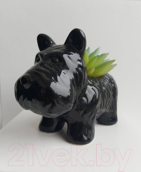 Изображение товара Кашпо Нашы майстры Собачка / 1030-2 (черный)