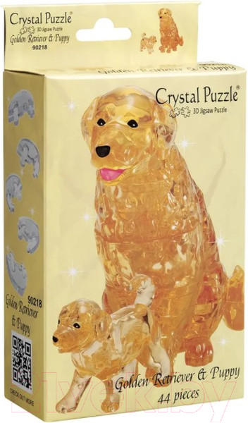 Изображение товара 3D-пазл Crystal Puzzle Два лабрадора / 90218