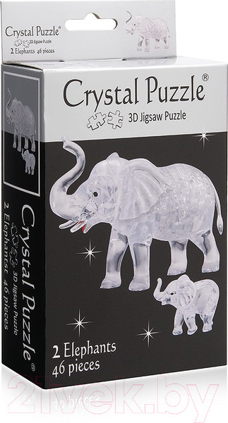 Изображение товара 3D-пазл Crystal Puzzle Два слона / 90235