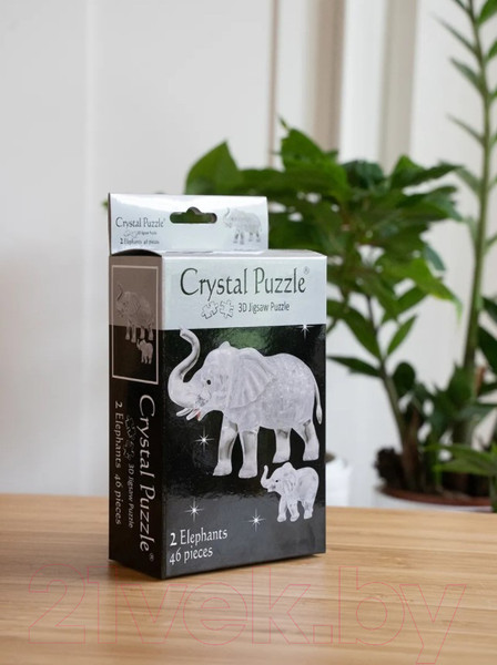 Изображение товара 3D-пазл Crystal Puzzle Два слона / 90235