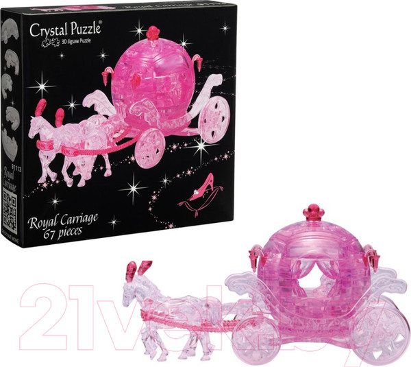 Изображение товара 3D-пазл Crystal Puzzle Карета / 91113 (розовый)
