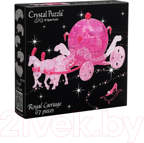 Изображение товара 3D-пазл Crystal Puzzle Карета / 91113 (розовый)