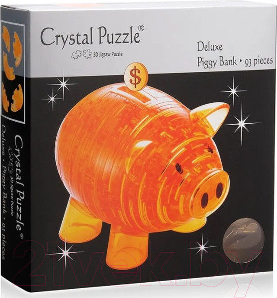 Изображение товара 3D-пазл Crystal Puzzle Копилка свинья / 91003 (золото)