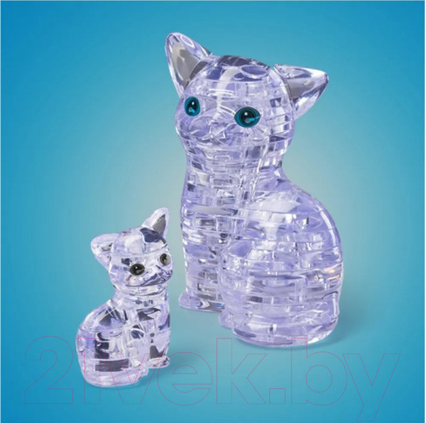 Изображение товара 3D-пазл Crystal Puzzle Кошка / 90126 (серебристый)
