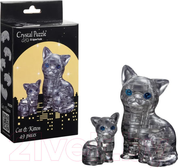 Изображение товара 3D-пазл Crystal Puzzle Кошка / 90226 (черный)