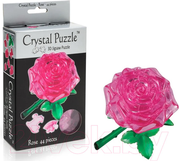 Изображение товара 3D-пазл Crystal Puzzle Роза / 90213 (розовый)