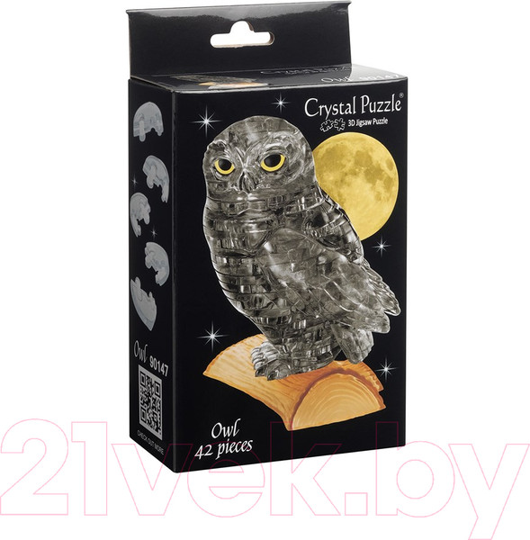 Изображение товара 3D-пазл Crystal Puzzle Сова / 90147 (дымчатый)