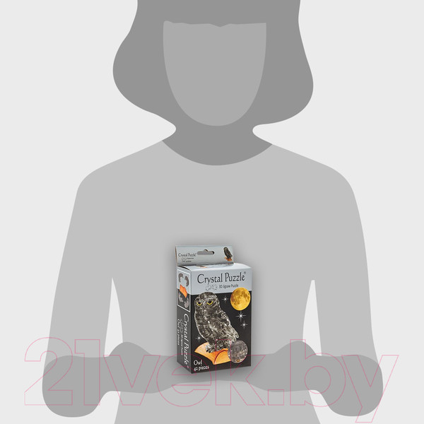 Изображение товара 3D-пазл Crystal Puzzle Сова / 90147 (дымчатый)