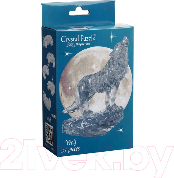 Изображение товара 3D-пазл Crystal Puzzle Черный волк / 90255