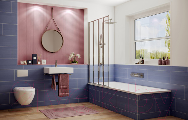 Изображение товара Стеклянная шторка для ванны Ambassador Bath Screens 90x140 / 16041110L