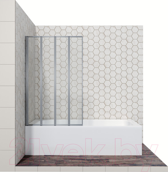 Изображение товара Стеклянная шторка для ванны Ambassador Bath Screens 90x140 / 16041110L