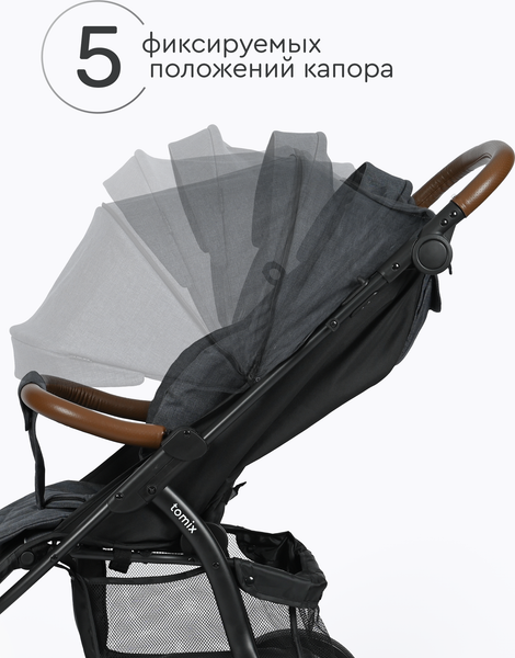 Изображение товара Детская прогулочная коляска Tomix Stella / HP-777 (серый)