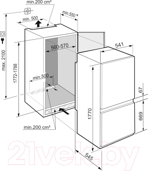 Изображение товара Встраиваемый холодильник Liebherr ICNSf 5103