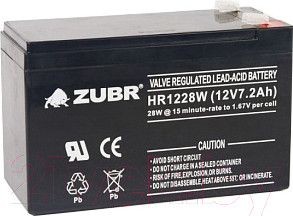 Изображение товара Аккумуляторная батарея Zubr HR1228W 12V/7.2Ah
