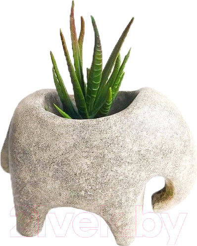 Изображение товара Кашпо Нашы майстры Слон / 1070-1 (мраморный)