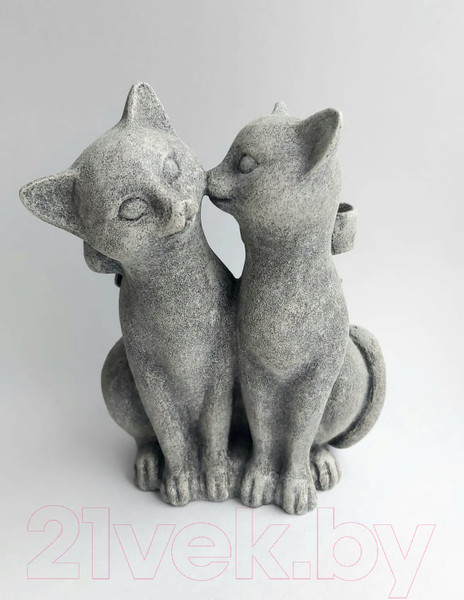Изображение товара Статуэтка Нашы майстры Коты с бантами / 3037-1 (мраморный)