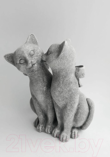 Изображение товара Статуэтка Нашы майстры Коты с бантами / 3037-1 (мраморный)