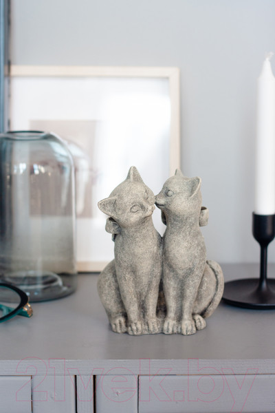 Изображение товара Статуэтка Нашы майстры Коты с бантами / 3037-1 (мраморный)