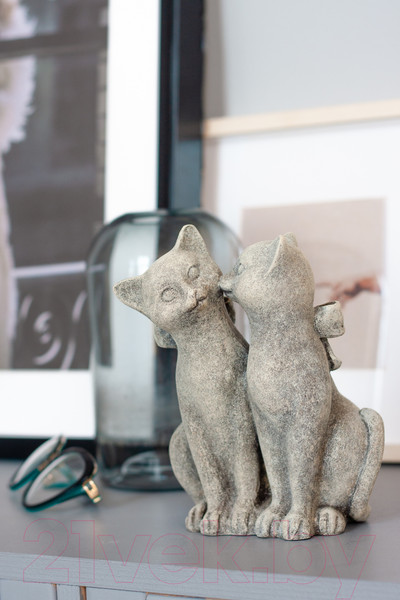 Изображение товара Статуэтка Нашы майстры Коты с бантами / 3037-1 (мраморный)