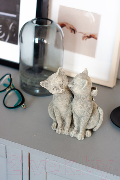 Изображение товара Статуэтка Нашы майстры Коты с бантами / 3037-1 (мраморный)