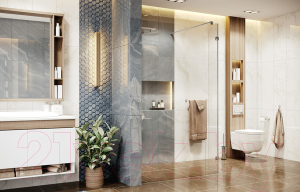 Изображение товара Душевая стенка Ambassador Walk-In 110x25x200 / 15031107